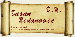 Dušan Midanović vizit kartica